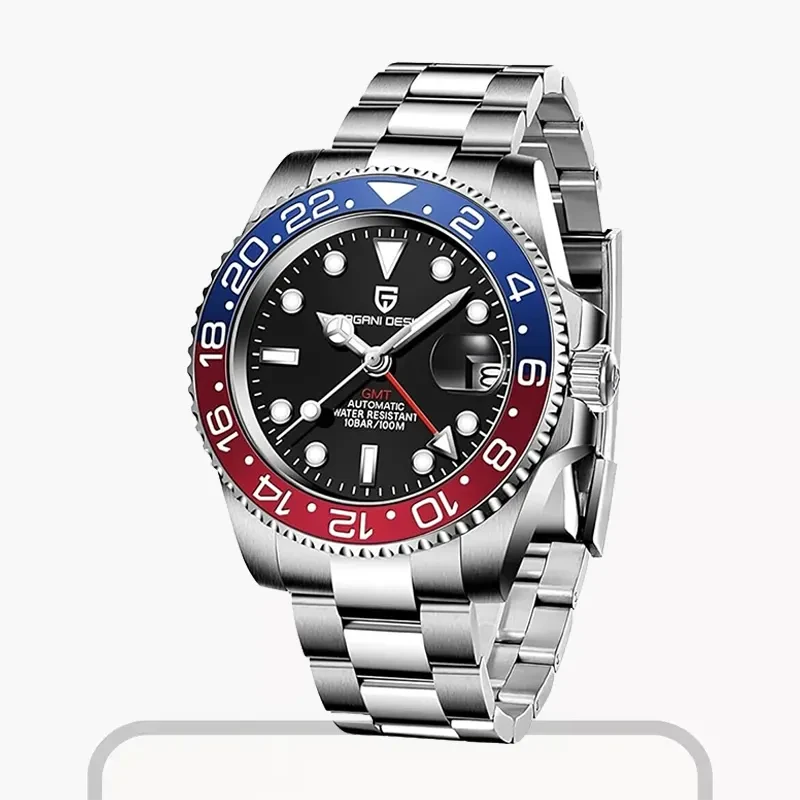 Pagani Design GMT-Master Automatic Pepsi Men's Watch-  PD-1662